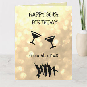 Carte Joyeux 80ème anniversaire de nous tous