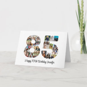 Carte Joyeux 85e anniversaire Numéro 85 Photo personnali