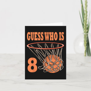 Carte Joyeux 8e anniversaire 8 ans Basketball 8e anniver