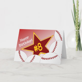 Carte Joyeux 8e anniversaire, Softball Star!