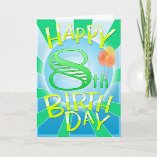 Carte Joyeux 8ème anniversaire