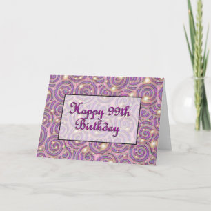 Carte Joyeux 99ème anniversaire