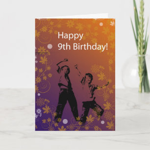 Carte Joyeux 9e anniversaire à garçon