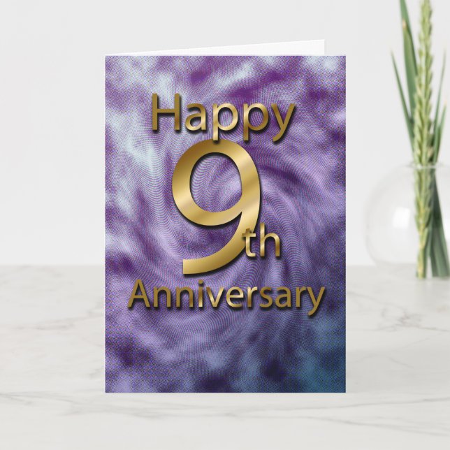 Carte Joyeux 9e anniversaire (carte anniversaire) (Devant)