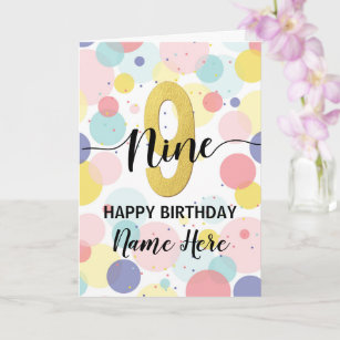 Cartes 9 Ans D Anniversaire Zazzle Ca