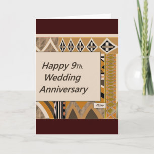 Carte Joyeux 9Ème. Mariage Anniversaire de la poterie