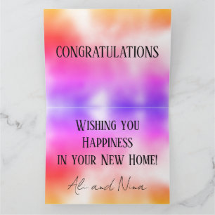 Carte Joyeux à Home Cute House Colorful
