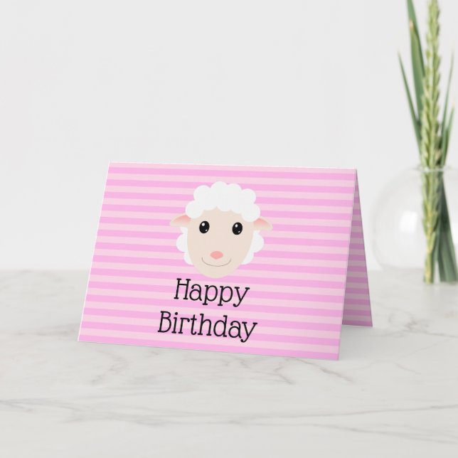 Carte Joyeux agneau d'anniversaire (Devant)