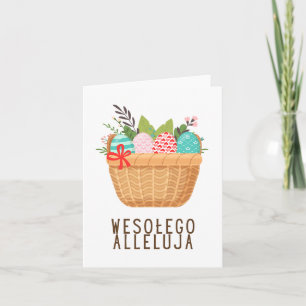 Carte Joyeux Alleluja, Joyeuses Pâques polonaises 