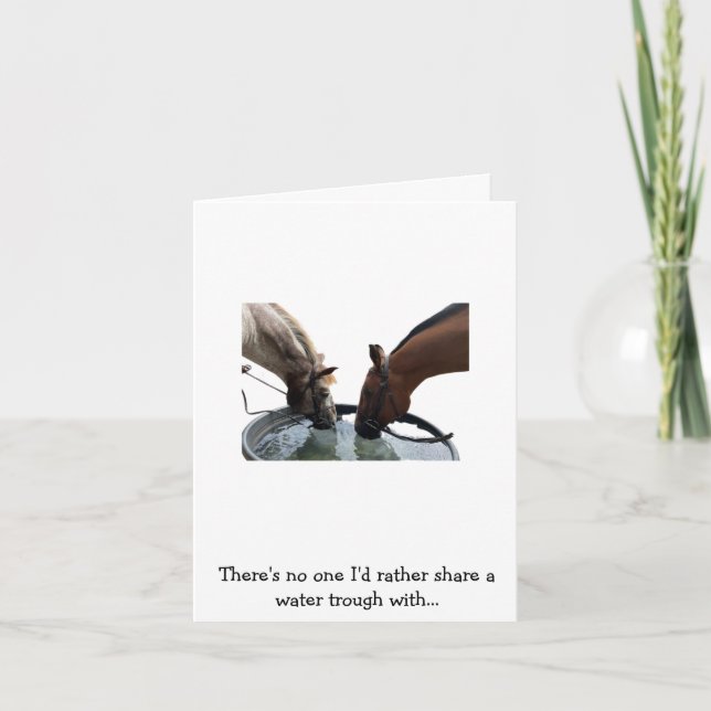 Carte Joyeux Ami Cheval d'Anniversaire (Devant)