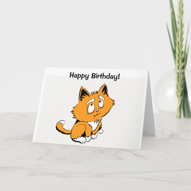 Carte Joyeux amoureux des chats d'anniversaire ! (Devant)