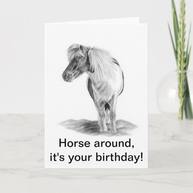 Carte Joyeux Amoureux du cheval d'anniversaire (Devant)