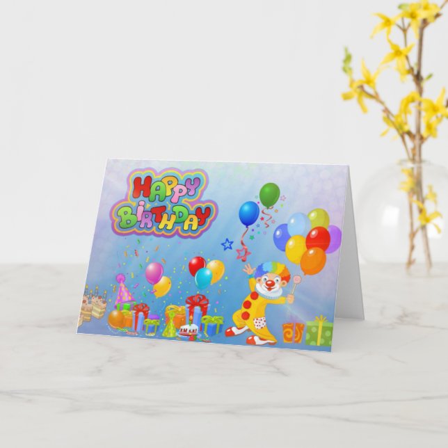 Carte Joyeux anniversaire (Fleur jaune)