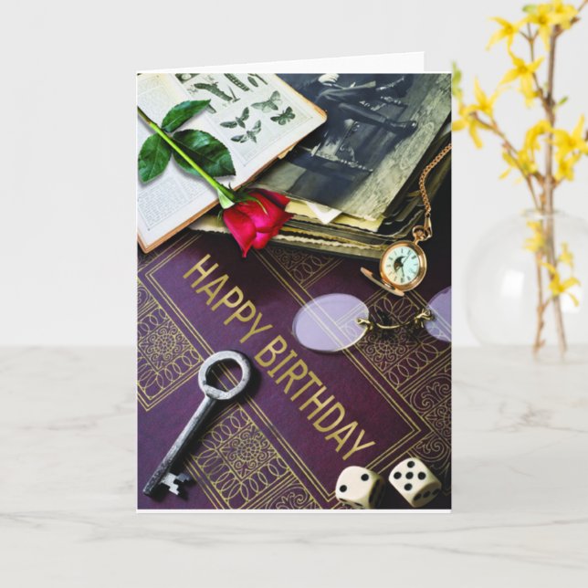 Carte Joyeux anniversaire (Fleur jaune)