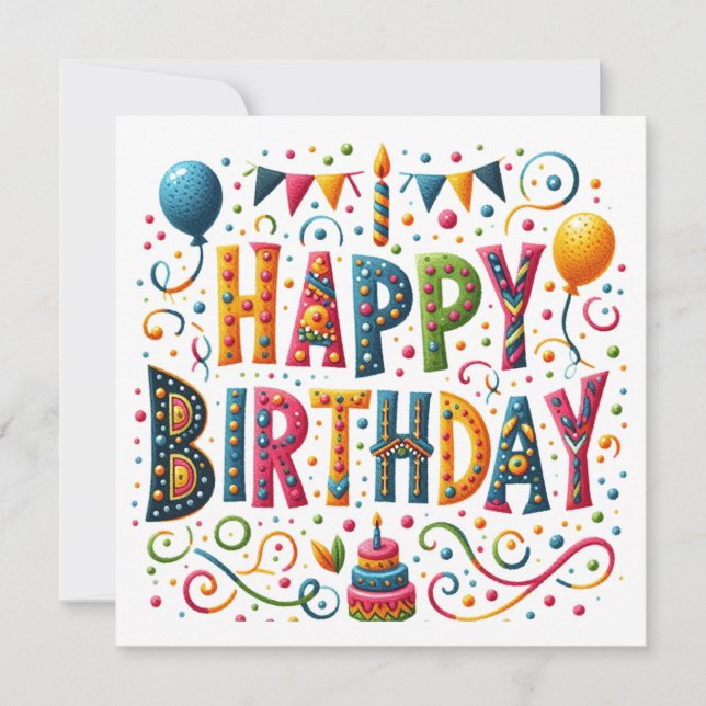 Carte Joyeux Anniversaire (Devant)