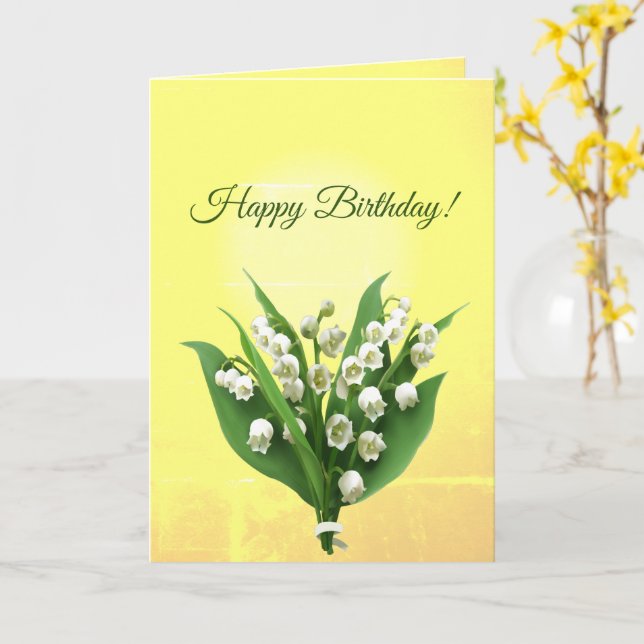 Carte Joyeux anniversaire ! (Fleur jaune)