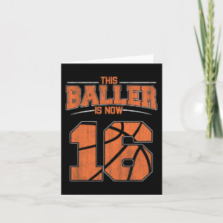 Carte Joyeux anniversaire 16 ans garçons de basket-ball