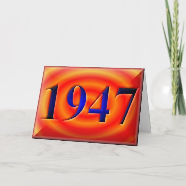 Carte Joyeux anniversaire 1947 Année de naissance 40's 4 (Devant)
