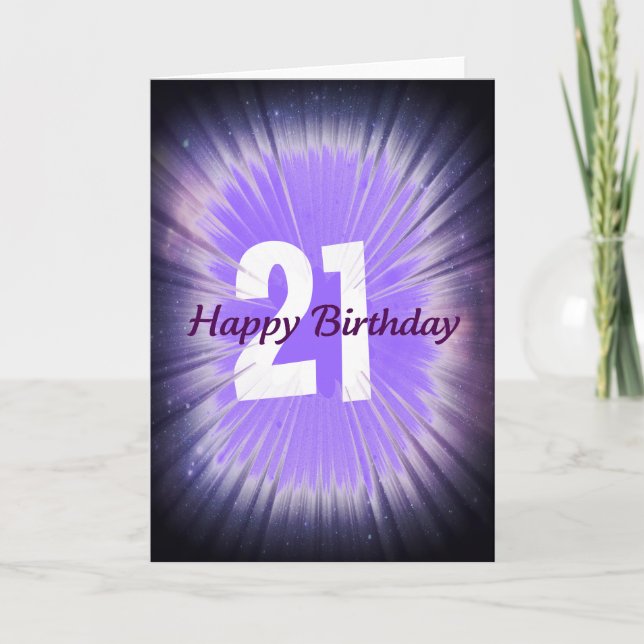 Carte Joyeux anniversaire 21 (Devant)