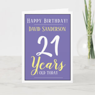 Carte Joyeux anniversaire 21 ans
