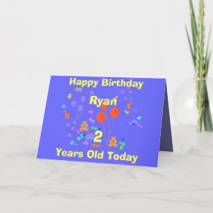 Carte Joyeux anniversaire 2 ans