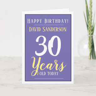 Carte Joyeux anniversaire 30 ans