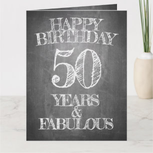 Carte Joyeux anniversaire - 50 ans et fabuleux