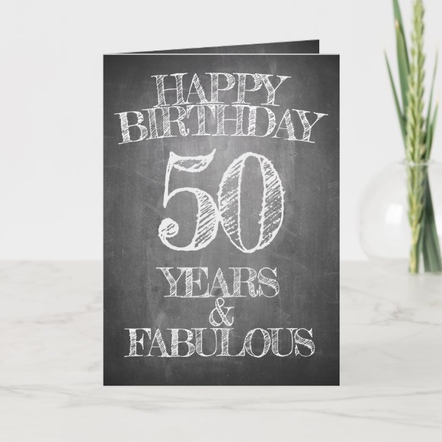 Carte Joyeux anniversaire - 50 ans et fabuleux (Devant)