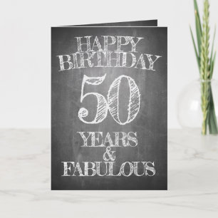 Carte Joyeux anniversaire - 50 ans et fabuleux