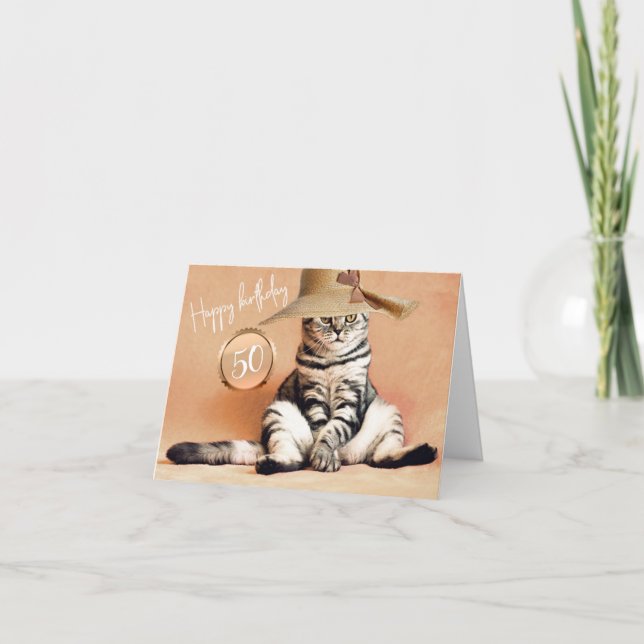 Carte Joyeux anniversaire 50 et Fabuleux anniversaire (Devant)