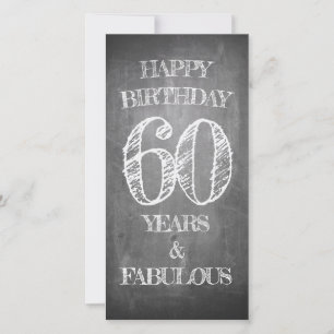 Carte Joyeux Anniversaire - 60 Ans & Fabuleux en tableau