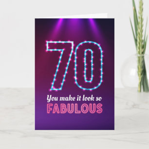 Carte Joyeux anniversaire 70, tu le fais chercher fabule