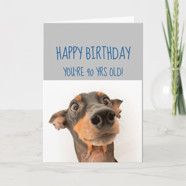Carte Joyeux Anniversaire 90ème Secret à regarder JEUNE  (Devant)