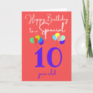 Carte Joyeux anniversaire à 10 ans