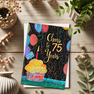 Carte Joyeux anniversaire à 75 ans