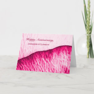 Carte Joyeux Anniversaire À Couple Rose Abstrait