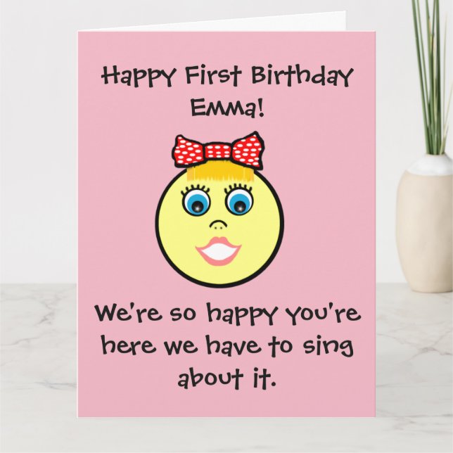 Carte Joyeux anniversaire à Emma - personnalisable (Devant)