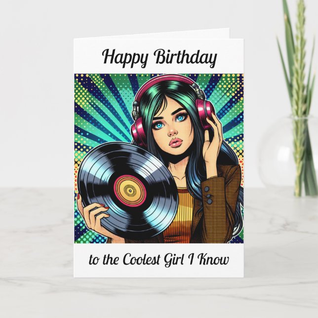 Carte Joyeux anniversaire à la fille la plus froide que  (Devant)