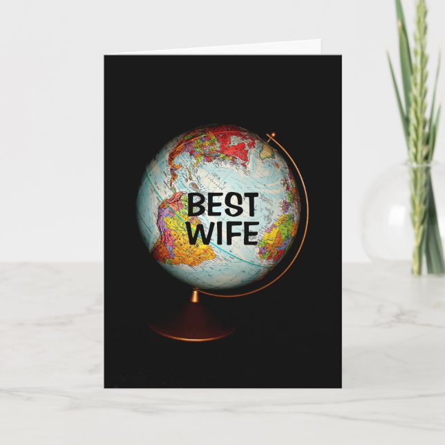 Carte Joyeux Anniversaire À La Meilleure Femme Sur Terre (Devant)