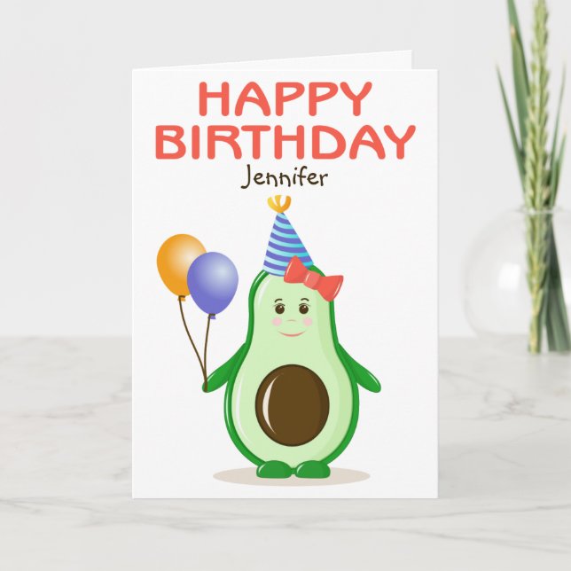 Carte Joyeux anniversaire à l'Avocado (Devant)