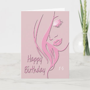 Carte Joyeux anniversaire à l'élégante dame