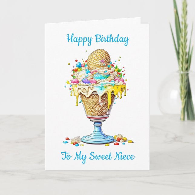 Carte Joyeux anniversaire à ma douce nièce (Devant)