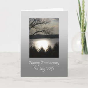 Carte Joyeux Anniversaire À Ma Femme - Sunset Lake