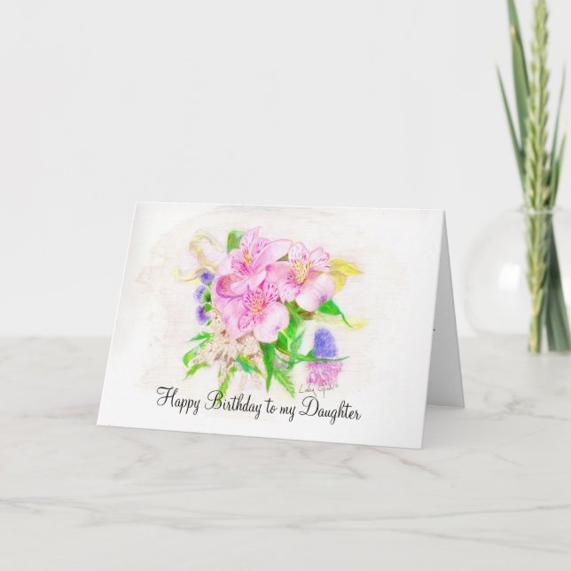 Carte Joyeux anniversaire à ma fille (Devant)