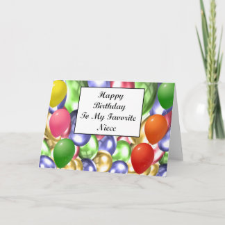 Carte Joyeux anniversaire à ma nièce préférée