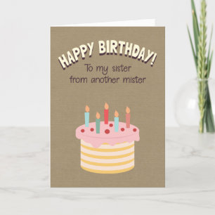 Carte Joyeux Anniversaire À Ma Soeur D'Un Autre Ministre