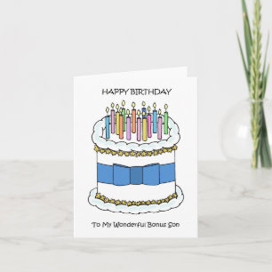 Carte Joyeux anniversaire à mon bonus fils