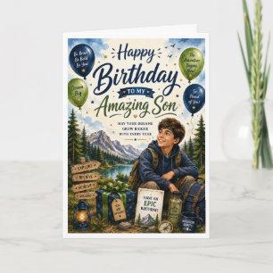 Carte Joyeux Anniversaire à Mon Fils Incroyable Aventure