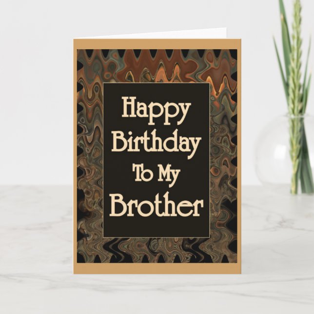 Carte Joyeux Anniversaire À Mon Frère (Devant)