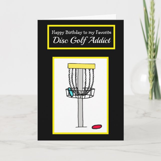 Carte Joyeux anniversaire à mon golfeur de disque favori (Devant)